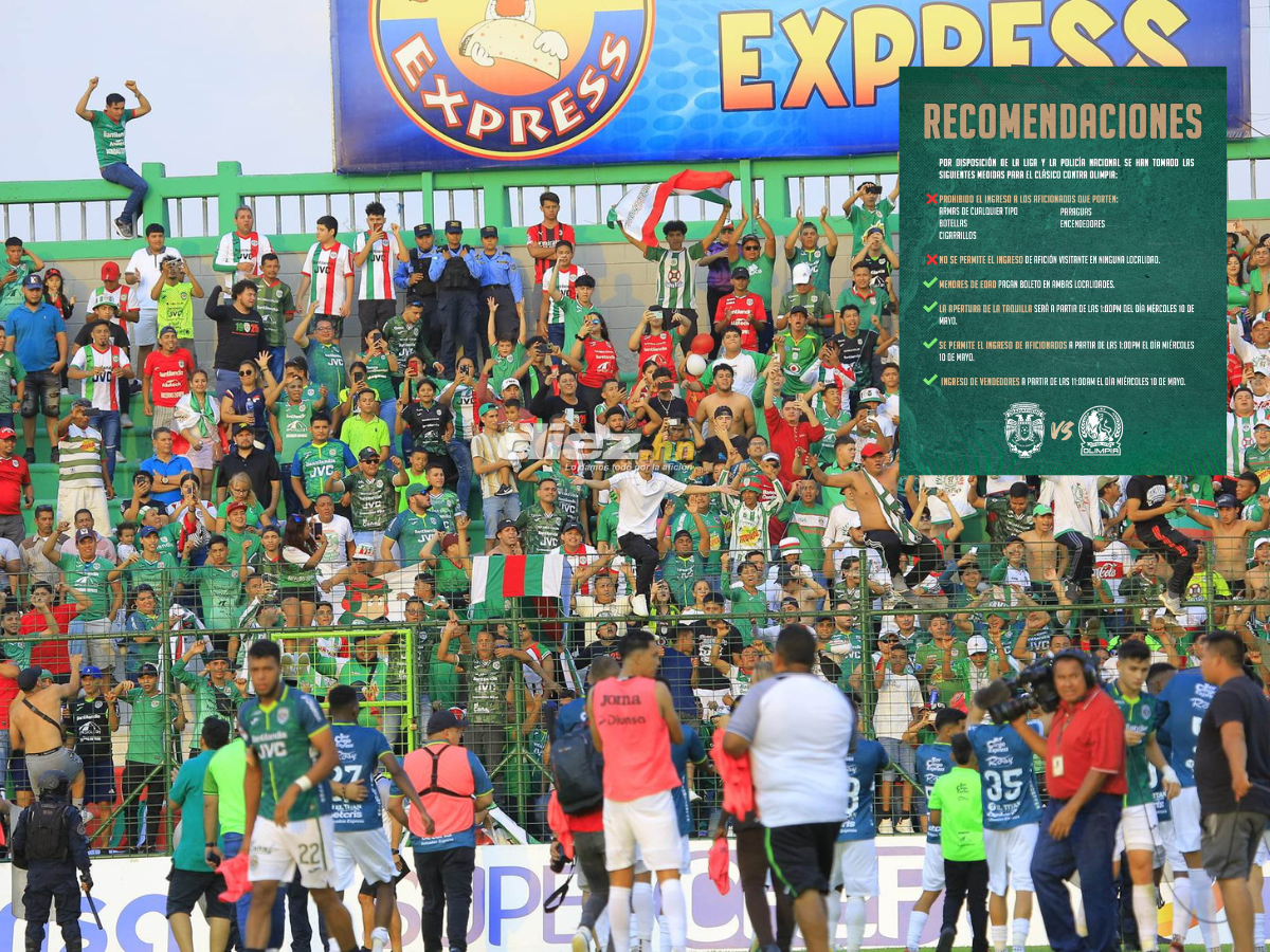 ¿Con afición visitante? Marathón confirma medidas de seguridad para el clásico ante Olimpia en el Yankel Rosenthal