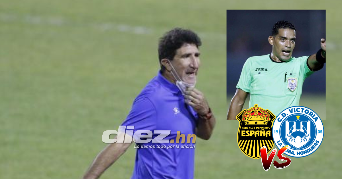 Hector Vargas lashes out at the referee after Real Espana’s defeat against Victoria on the opening day of the Clausura