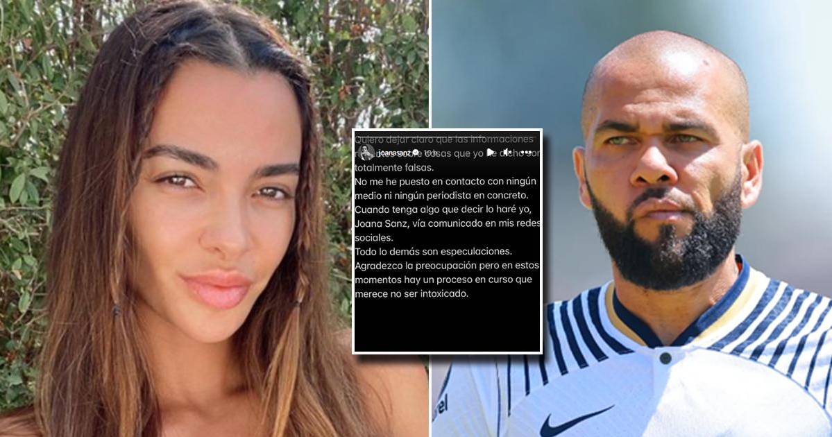 The powerful statement from Joana Sanz, wife of Dani Alves, about the alleged separation rumors