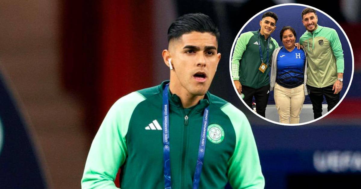 Atletico de Madrid player asks Luis Palma to give Celtic shirt to someone else!