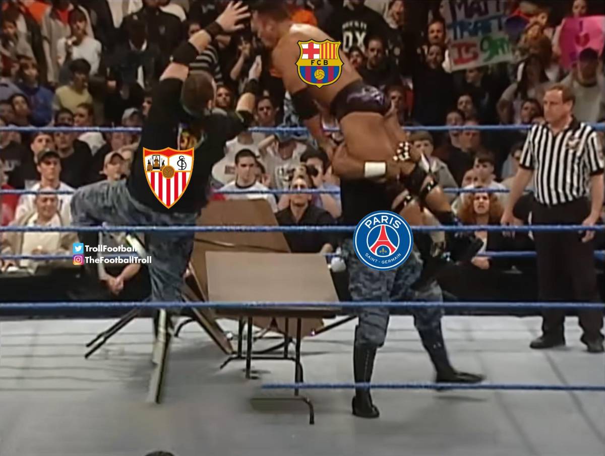 ¡Estallaron las redes! Los memes que dejó la goleada del Sevilla sobre Barcelona y no perdonan a Lewandowski