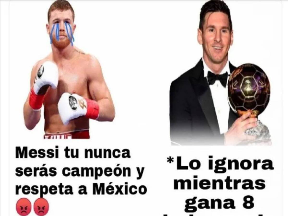 Para morir de risa: La oleada de divertidos memes que dejó la polémica entre Canelo Álvarez y Messi