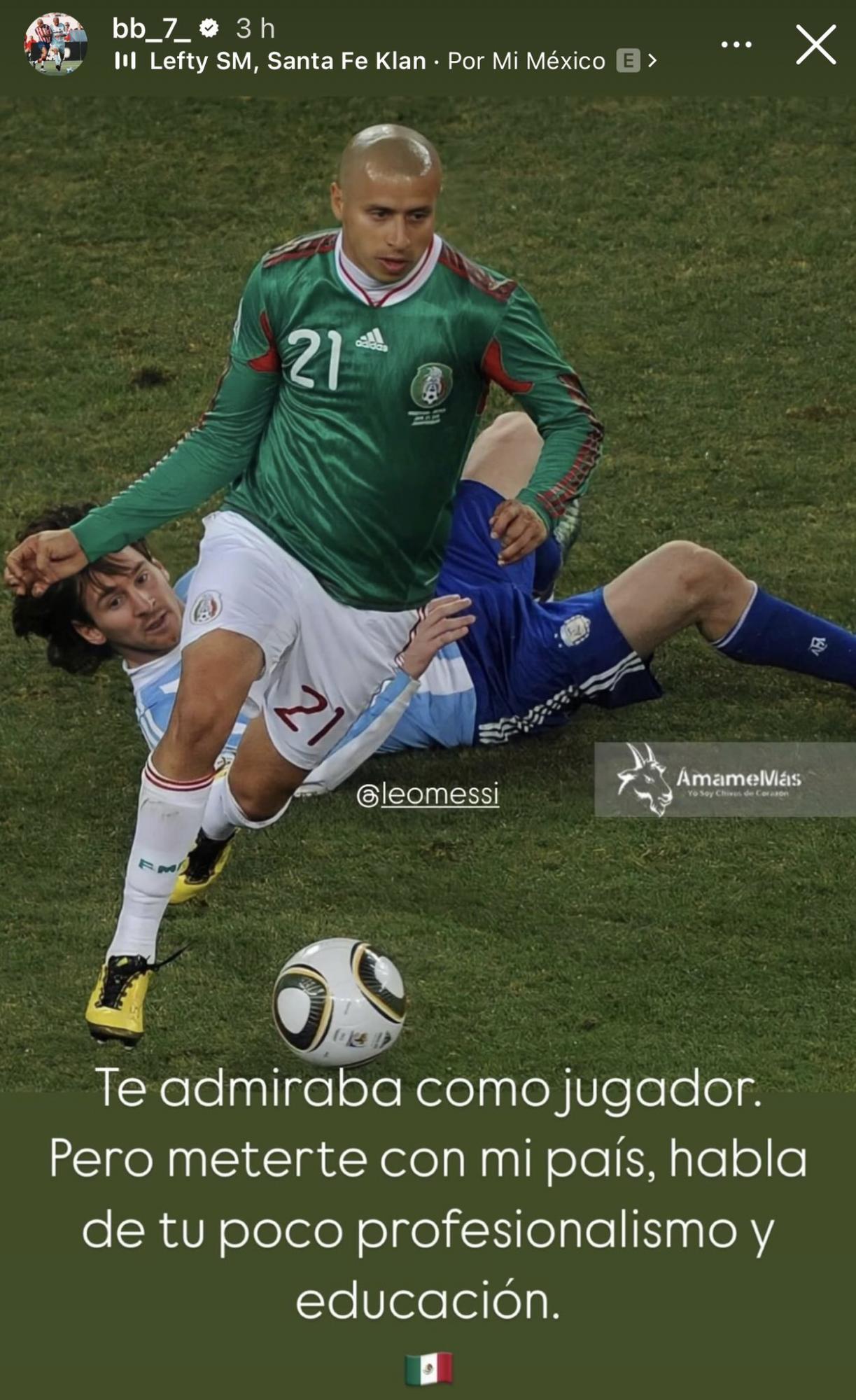 El ‘Bofo’ Bautista respondió a Messi por su polémica celebración contra la afición mexicana del América.