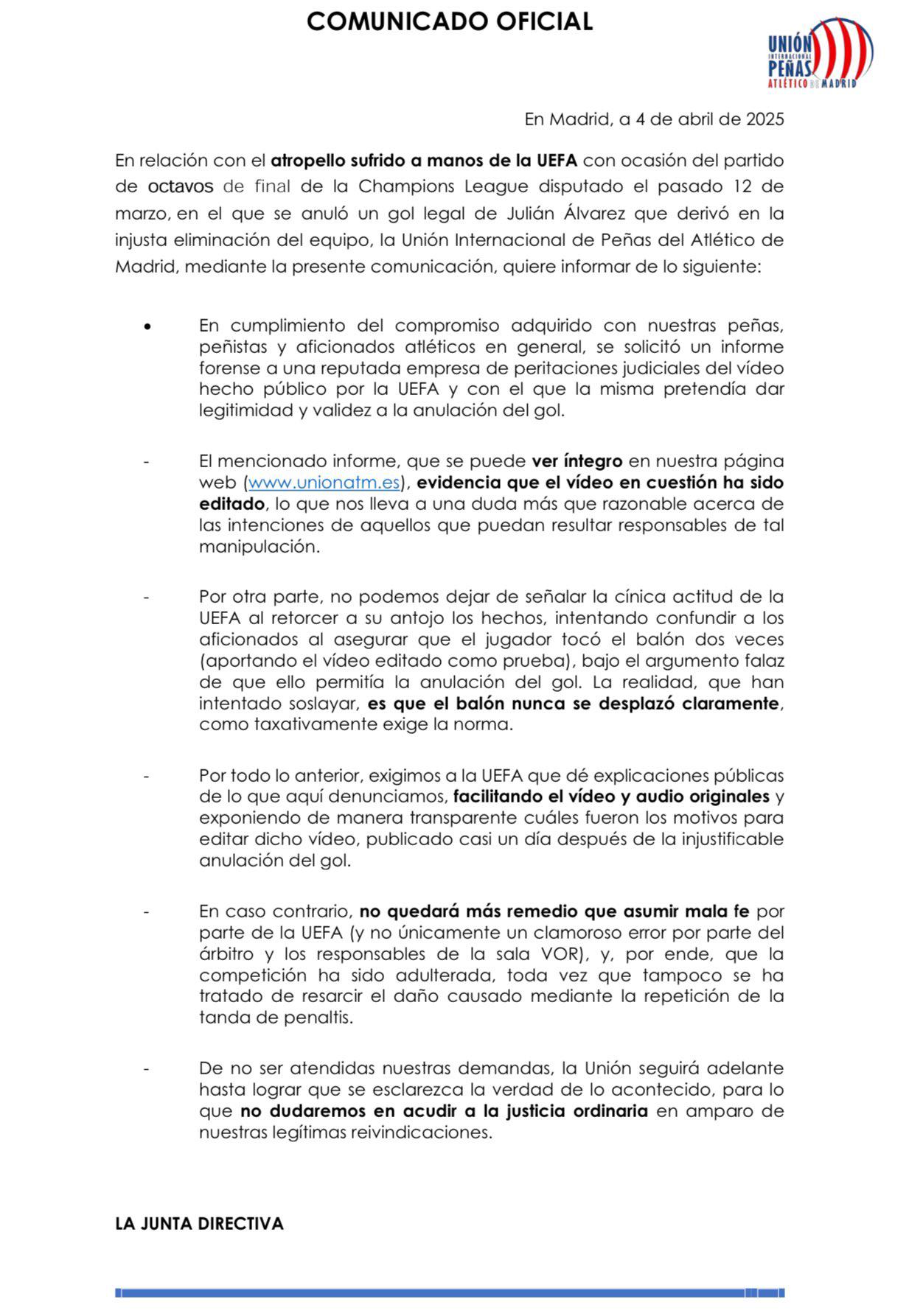 ¡Nueva polémica! Acusan a la UEFA de manipular el vídeo del penalti de Julián Álvarez contra el Real Madrid ¿qué pasará?