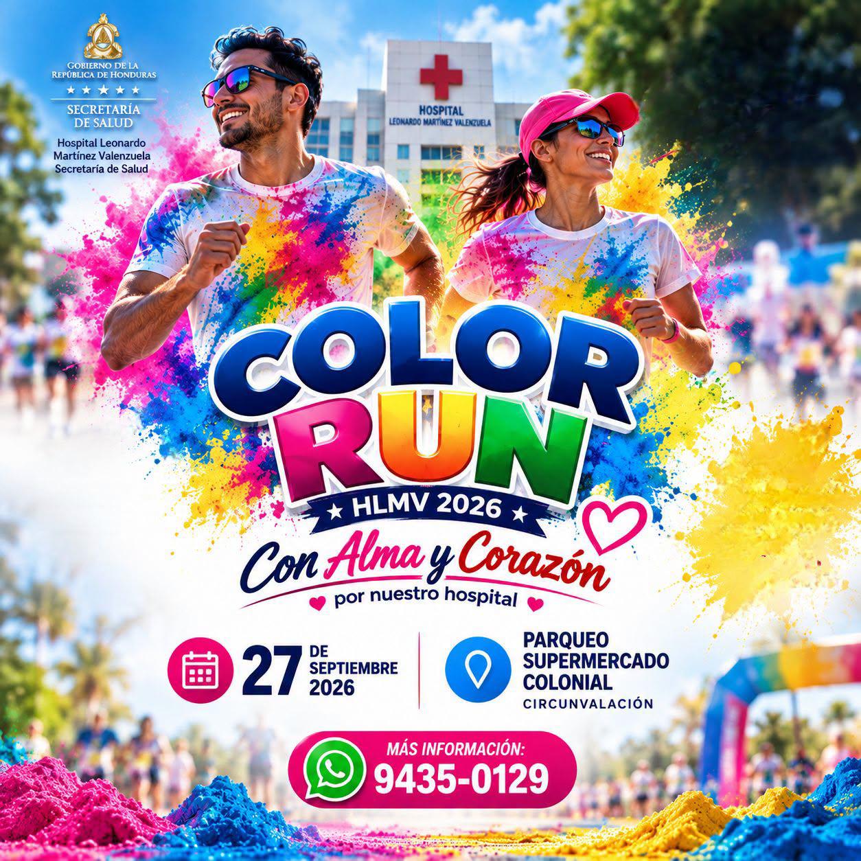 Se viene la primera edición del Color Run del Hospital Leonardo Martínez. A este número puedes escribir para más información.