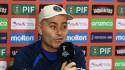 El entrenador del Motagua, Javier López, durante la conferencia de prensa antes de enfrentar a la Liga Deportiva Alajuelense de Costa Rica.