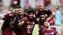 El delantero hondureño Romell Quioto anotó el gol con el que su equipo ascendió a la Súperliga de Arabia. Foto cortesía