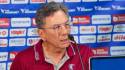Salomón Nazar en la conferencia de prensa después de arrancar el Apertura 2026 con derrota ante Olimpia. (Foto Marvin Salgado)