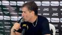 El entrenador de Marathón, Silvio Rudman, durante la conferencia de prensa después de vencer al Olimpia y quitarle el invicto.