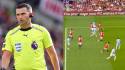 Michael Oliver fue el árbitro central del derbi de Manchester en el que City se llevó la victoria.