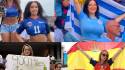 Fanáticas de España, Cabo Verde, Irán, Uruguay entre otras nacionalidades disfrutaron del día futbolístico. Fotos EFE y capturas de pantalla.