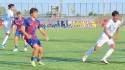Acciones del encuentro entre Honduras y FC Barcelona en el amistoso entre las juveniles en la ciudad deportiva Joan Gamper. Foto captura de video.