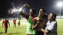Nahuel Luna desató la locura en el estadio Marcelo Tinoco con la segunda anotación. Fotos David Romero.