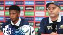 Jorge Serrano y Javier López en conferencia de prensa de la Copa Centroamericana.