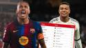 El delantero de Barcelona le pasó a Kylian Mbappé tras su doblete ante Rayo Vallecano.