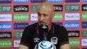 Eduardo Espinel en la conferencia de prensa luego de la clasificación de Olimpia a cuartos de final de la Copa Centroamericana.
