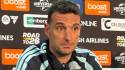 El entrenador de la Selección de Argentina, Lionel Scaloni, en conferencia de prensa tras vencer a Honduras en este amistoso en Texas.