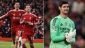 Courtois evitó una goleada: Liverpool se impuso ante un adormecido Real Madrid en Anfield por la Champions League
