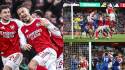 Con tres goles de tiros de esquina, Arsenal ganó el clásico de Londres ante Chelsea y sigue líder en la Premier League