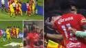 América y Toluca termina en caos: una roja y la pelea entre los jugadores que se fue hasta el túnel de vestuarios