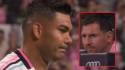 Lionel Messi fue enfocado tras el desafortunado gol de Carlos Casemiro.