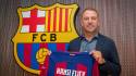 Hansi Flick fue presentado como nuevo entrenador del Barcelona y firmó por dos temporadas.