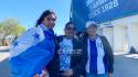 Los aficionados hondureños ya comienzan a llegar al estadio Butarque de Leganés donde la Selección de Honduras enfrentará a Perú en el debut del entrenador, José Francisco Molina. Foto cortesía
