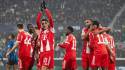 Jamal Musiala celebrando uno de los seis goles con lo que Bayern Múnich aplastó al Atalanta. Foto cortesía Bayern Múnich.