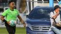 El auto del arbitro mundialista quedó dañado luego de los actos vandálicos afuera del estadio capitalino.