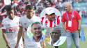 Carlos Prono, Juan Flores y Eduardo Bennett, exjugadores del Olimpia, opinaron sobre la debacle del Olimpia contra Génesis FC. Foto DIEZ.