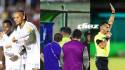 Georgie Welcome fue encontrado en fuera de juego, se activó el FVS y se invalidó el gol de Angelo Norales. Fotos Mauricio Ayala.