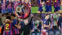 Messi se unió a los festejos, no hubo pasillo de Real Madrid y así fue la euforia en los futbolistas de Barcelona al celebrar el bicampeonato en la Liga Española. (FOTOS: EFE)