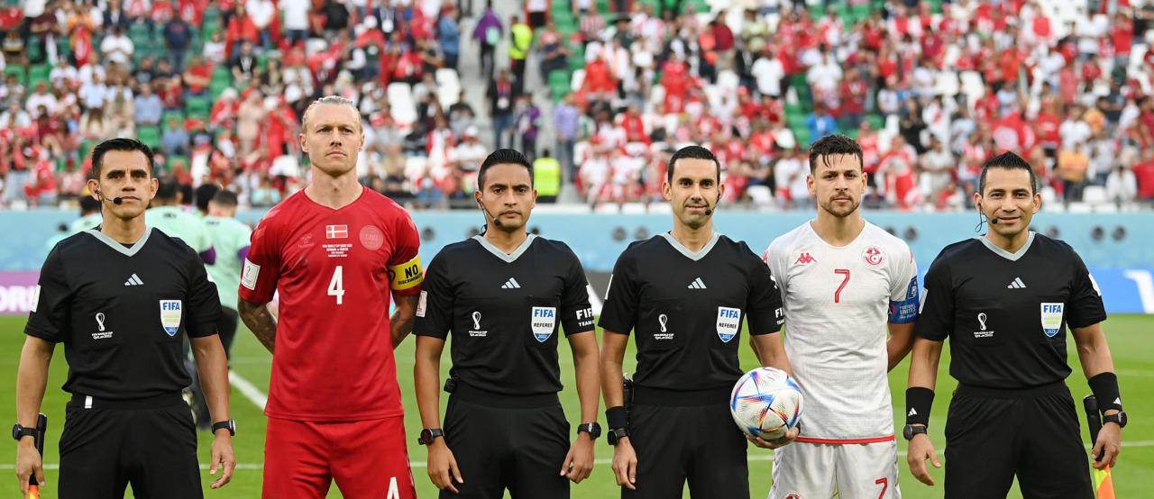Said Martínez fungió como cuarto juez en el Dinamarca-Túnez del Mundial.