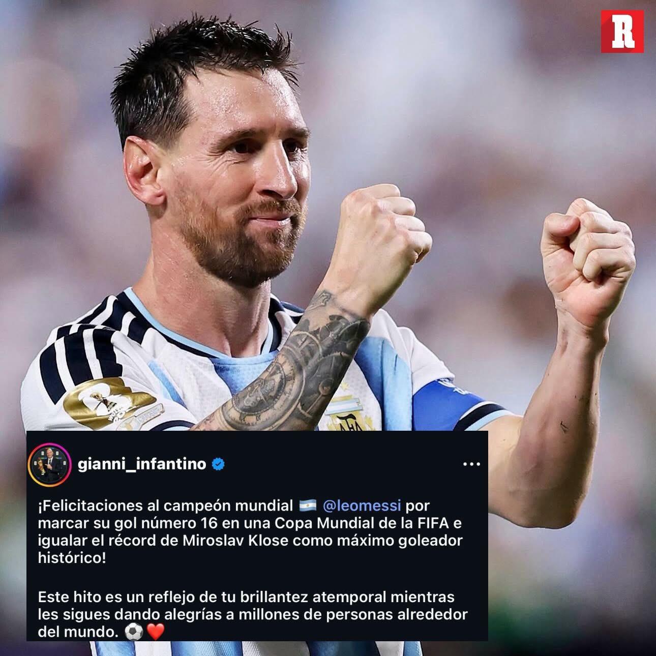 La FIFA no se contuvo: el contundente mensaje de Infantino tras ver a Messi