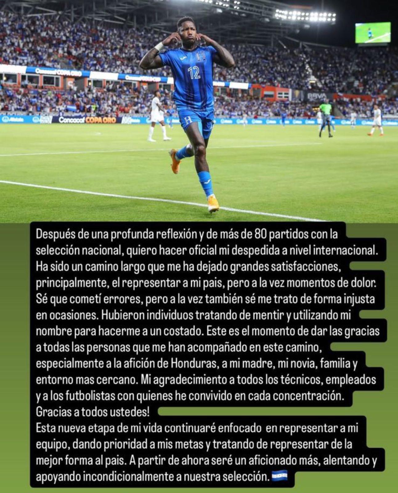 Romell Quioto anuncia su retiro de la Selección de Honduras y explota: Utilizaron mi nombre para hacerme a un costado