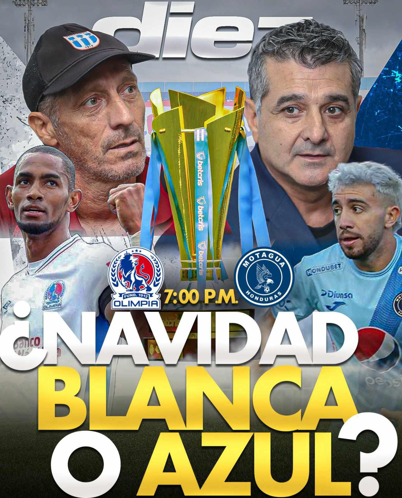 ”¿Navidad blanca o azul?”, esta es la portada de Diario Diez previo al duelo.
