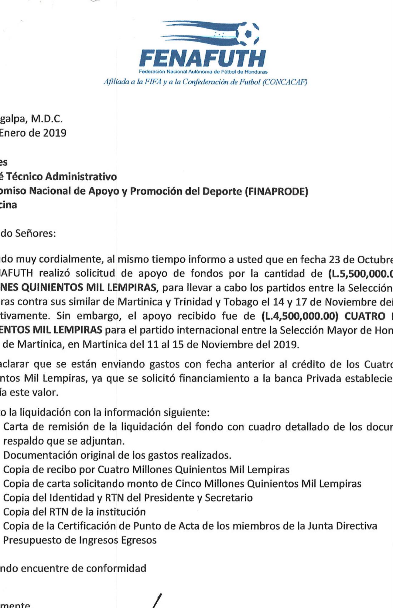 Con fondos de un fideicomiso del deporte, Fenafuth pagaba en 2020 casi medio millón de lempiras mensuales en salarios a Fabián Coito