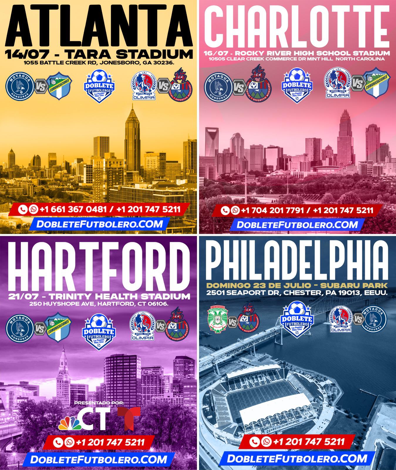 Los partidos que jugará Olimpia en Estados Unidos.