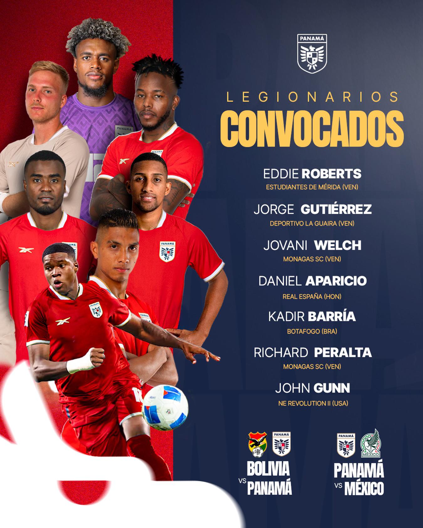 Daniel Aparicio está entre los convocados de Panamá para enfrentar a México y Bolivia.