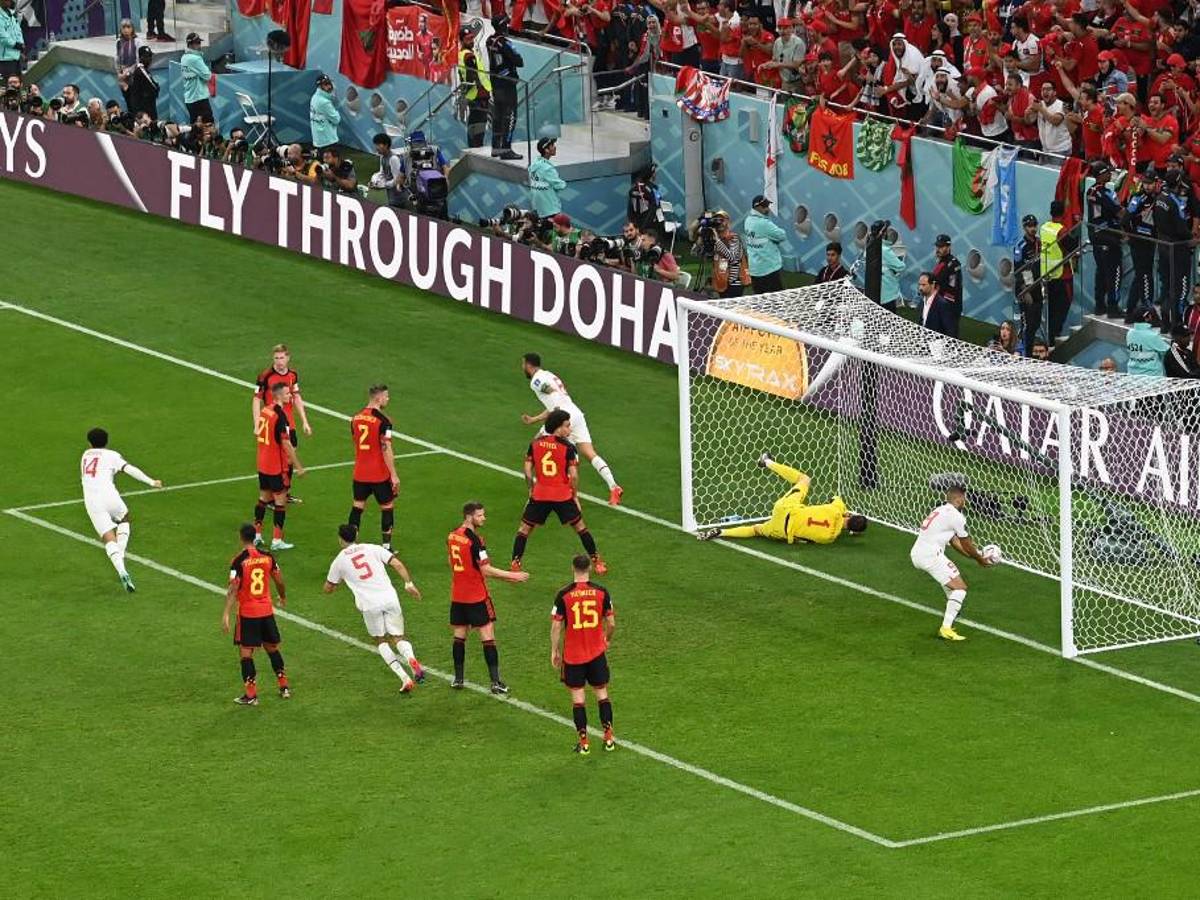 Cantó el himno, pero no jugó el partido; el desconocido Courtois y el beso a Hakimi en la victoria de Marruecos en Qatar 2022