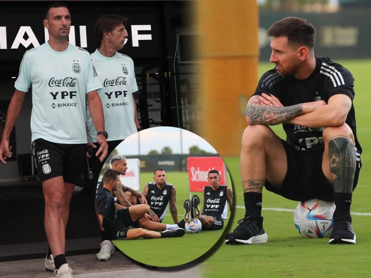 Con Messi a la cabeza, Argentina inició sus entrenamientos para enfrentar a Honduras en Miami