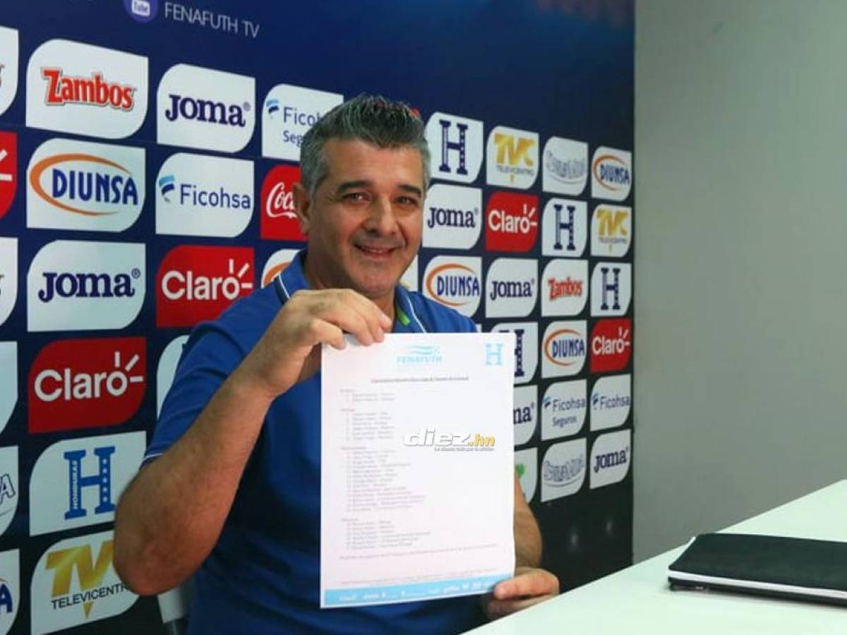 OFICIAL: Primera convocatoria de Diego Vázquez al frente de la Selección de Honduras para Nations League