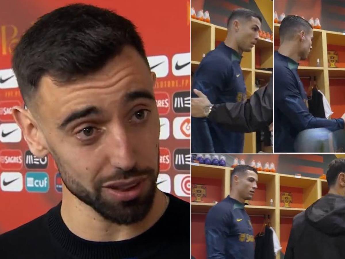 ¿Hay problemas? Bruno Fernandes se pronuncia sobre el ‘polémico’ saludo con Cristiano Ronaldo en la selección de Portugal