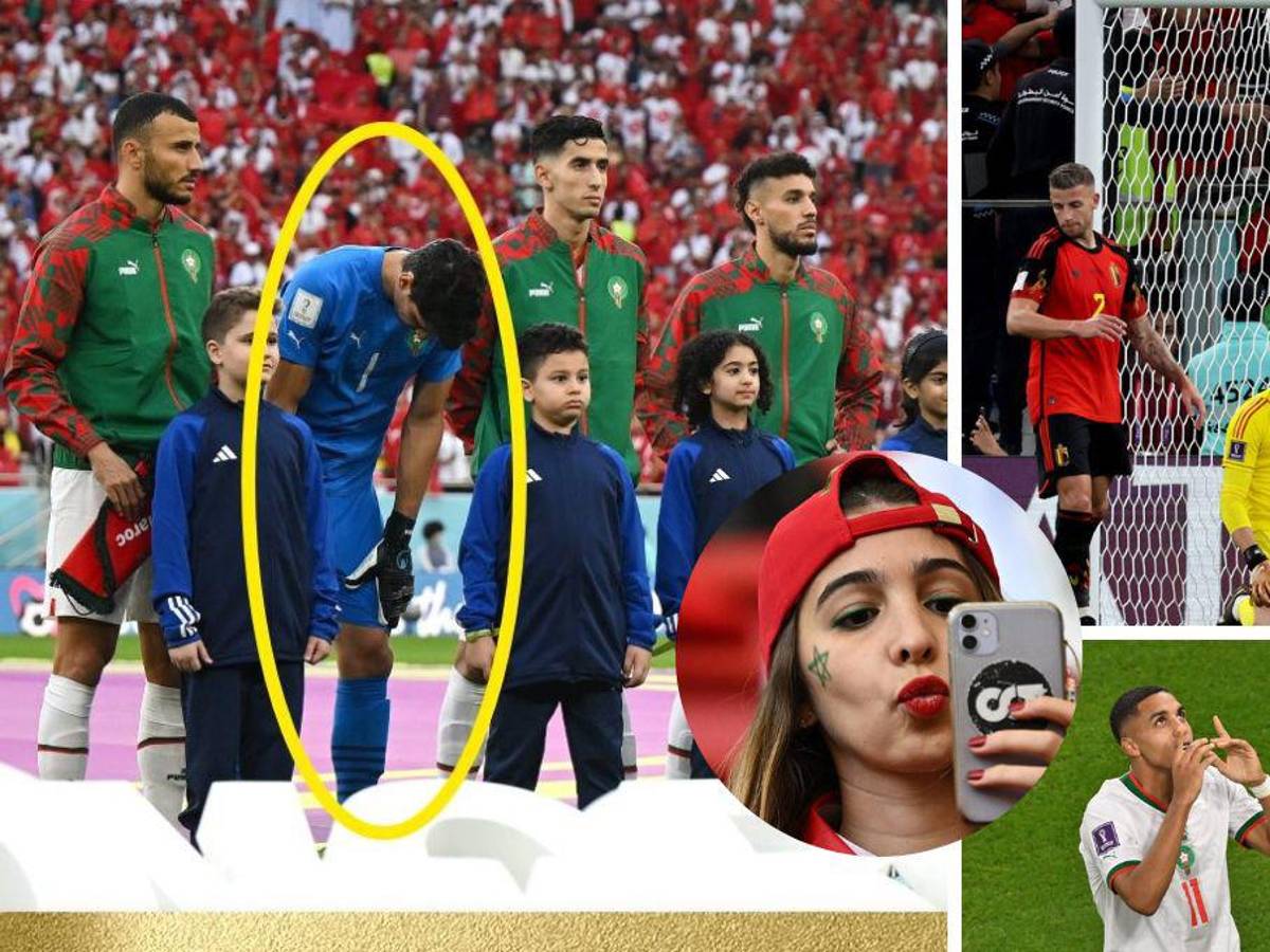 Cantó el himno, pero no jugó el partido; el desconocido Courtois y el beso a Hakimi en la victoria de Marruecos en Qatar 2022