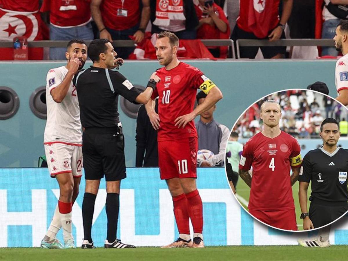Dinamarca y Túnez se reparten puntos en la primera aparición del árbitro hondureño Said Martínez en Qatar 2022