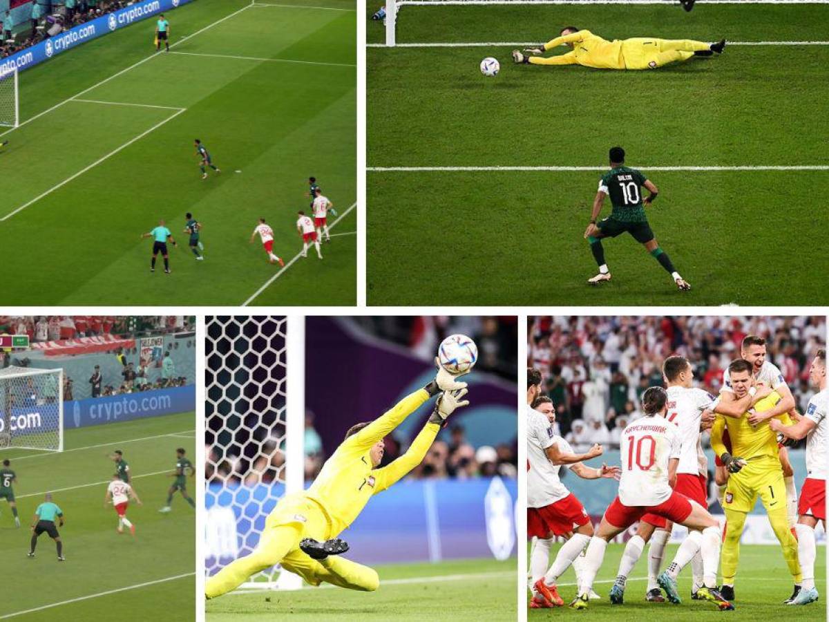 ¡Doble atajada! Así fueron las grandes tapadas de Szczesny para evitar el empate de Arabia Saudita ante Polonia en Qatar 2022
