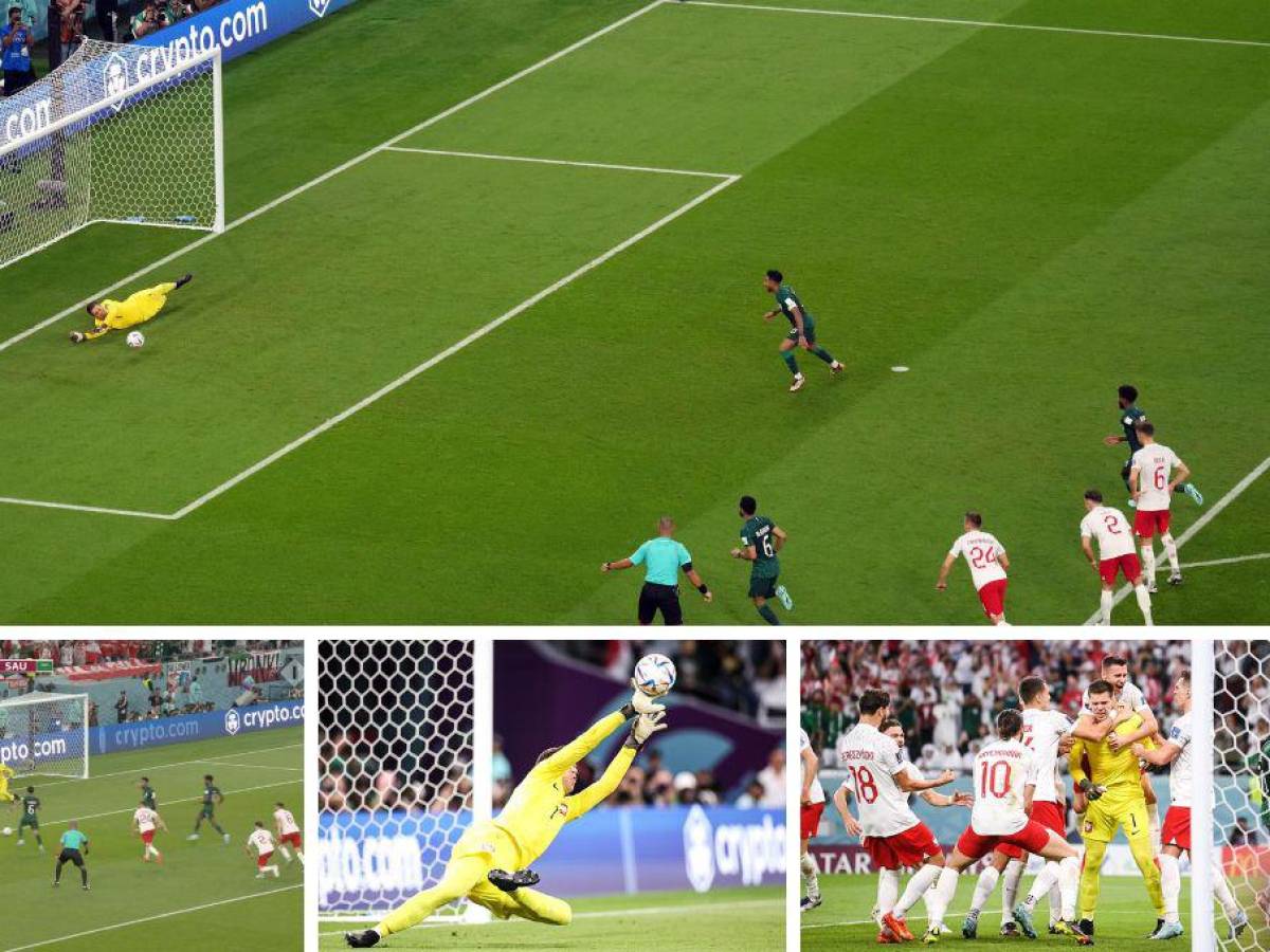 Los polacos celebraron la tapada como un gol.