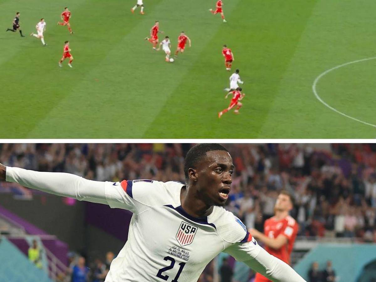 Timothy Weah abre el marcador tras maravilloso pase de Christian Pulisic y Estados Unidos se adelanta ante Gales