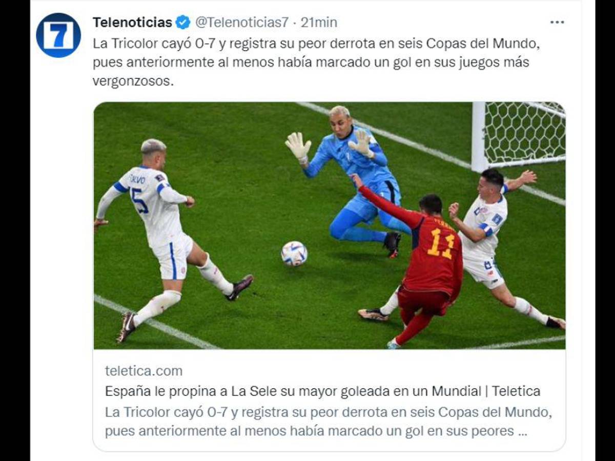 “Parecemos Panamá”, “Dimos pena”: las reacciones de la prensa tica tras la derrota de ante España en Qatar 2022