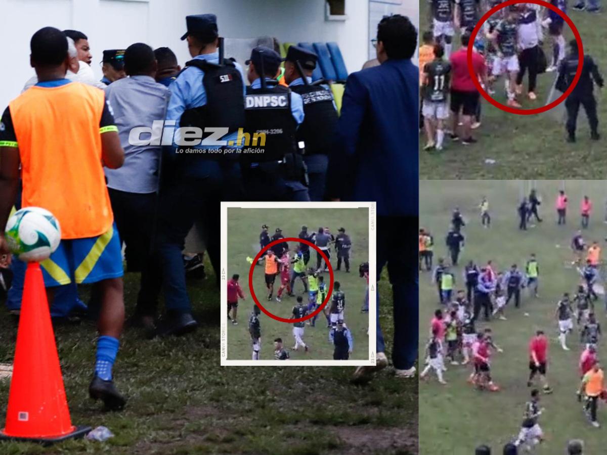 No se vio en TV: La otra cara de la bronca entre Olancho - Marathón en el Estadio Juan Ramón Brevé